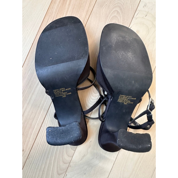 Vintage Transit Satin Mary Jane Heels Size 38 – Rounded Square Toe - Picture 6 of 9